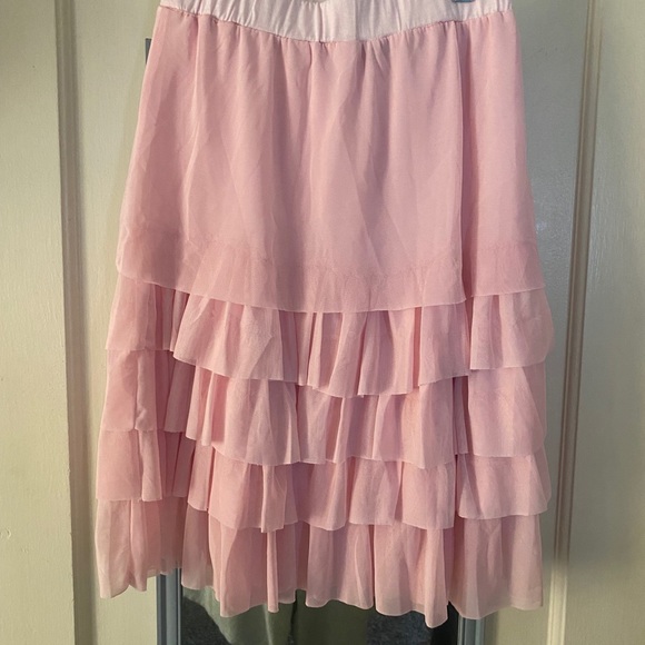 Girls Layered Pink Skirt - Picture 1 of 1